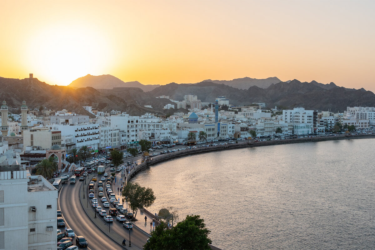 Sunset in Mutrah Corniche