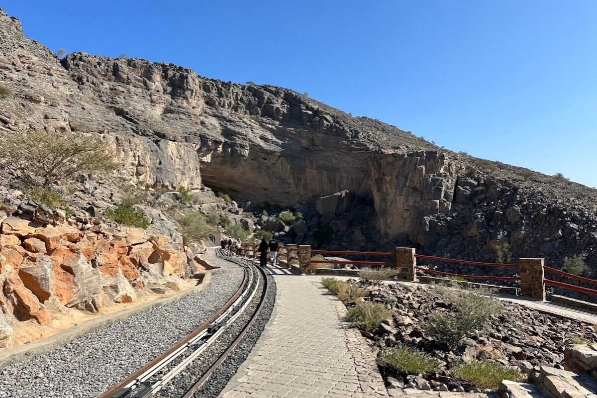 Road to Al Hoota Cave - beautiful caves in oman